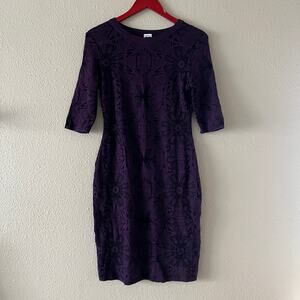 Missoni Whimsigoth black & purple Stretch dress floral pattern